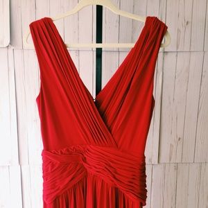 NWT BCBGMax Azria Kaeya V-Neck Draped Gown